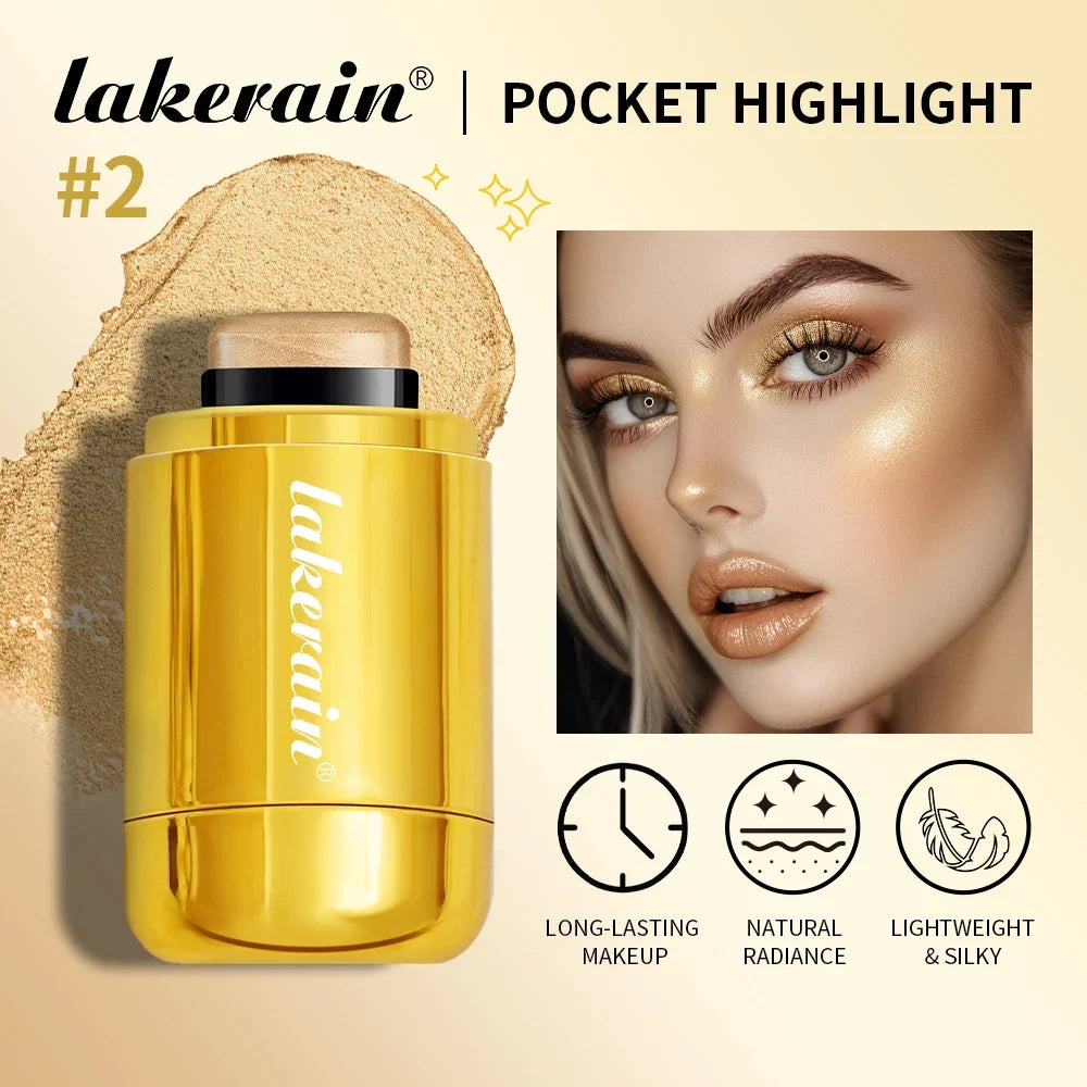 4Colors Highlighter Stick Brightening Skin Tone Contouring Natural Stereo Concealer Blush Multi-Purpose Stick