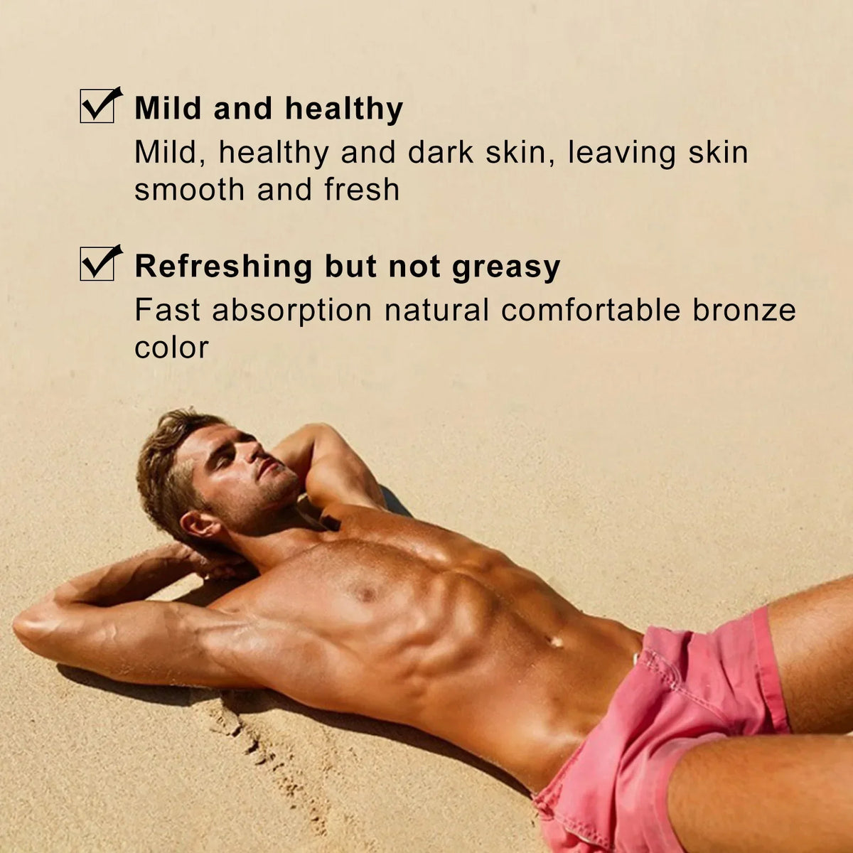 Soft Brown Self-Tanning Cream Intensive Tanning Outdoor Summer Beach Brown Bronzer Long Lasting Sunless Fake Tan Body Lotion