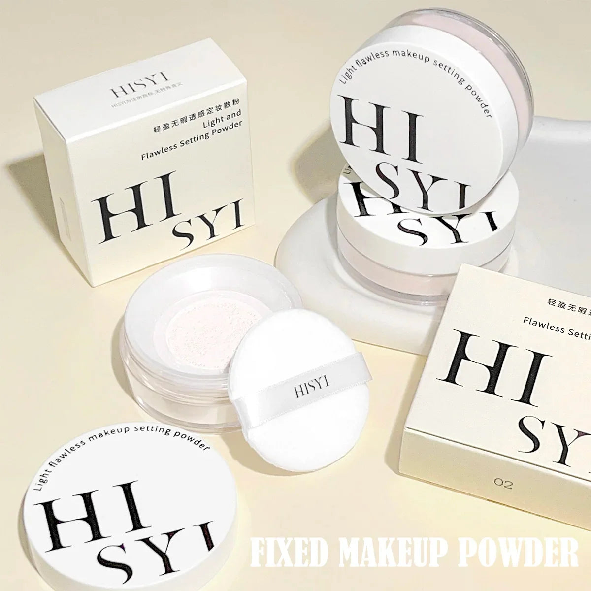 Light, flawless and transparent makeup setting powder,waterproof and easy to take off, natural makeup holding and setting powder