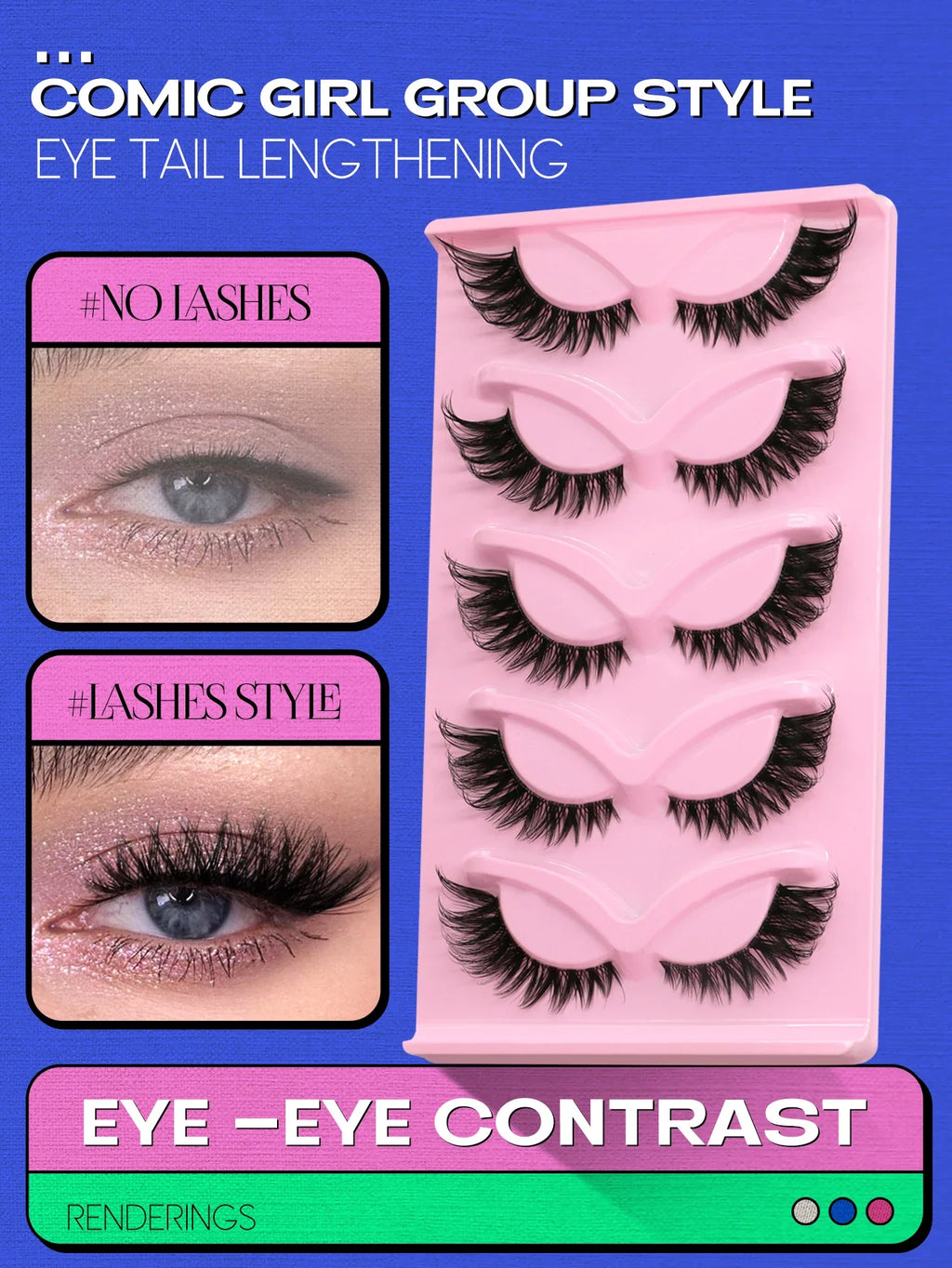 Cat Eye Faux Mink Lashes (5 Pairs)
