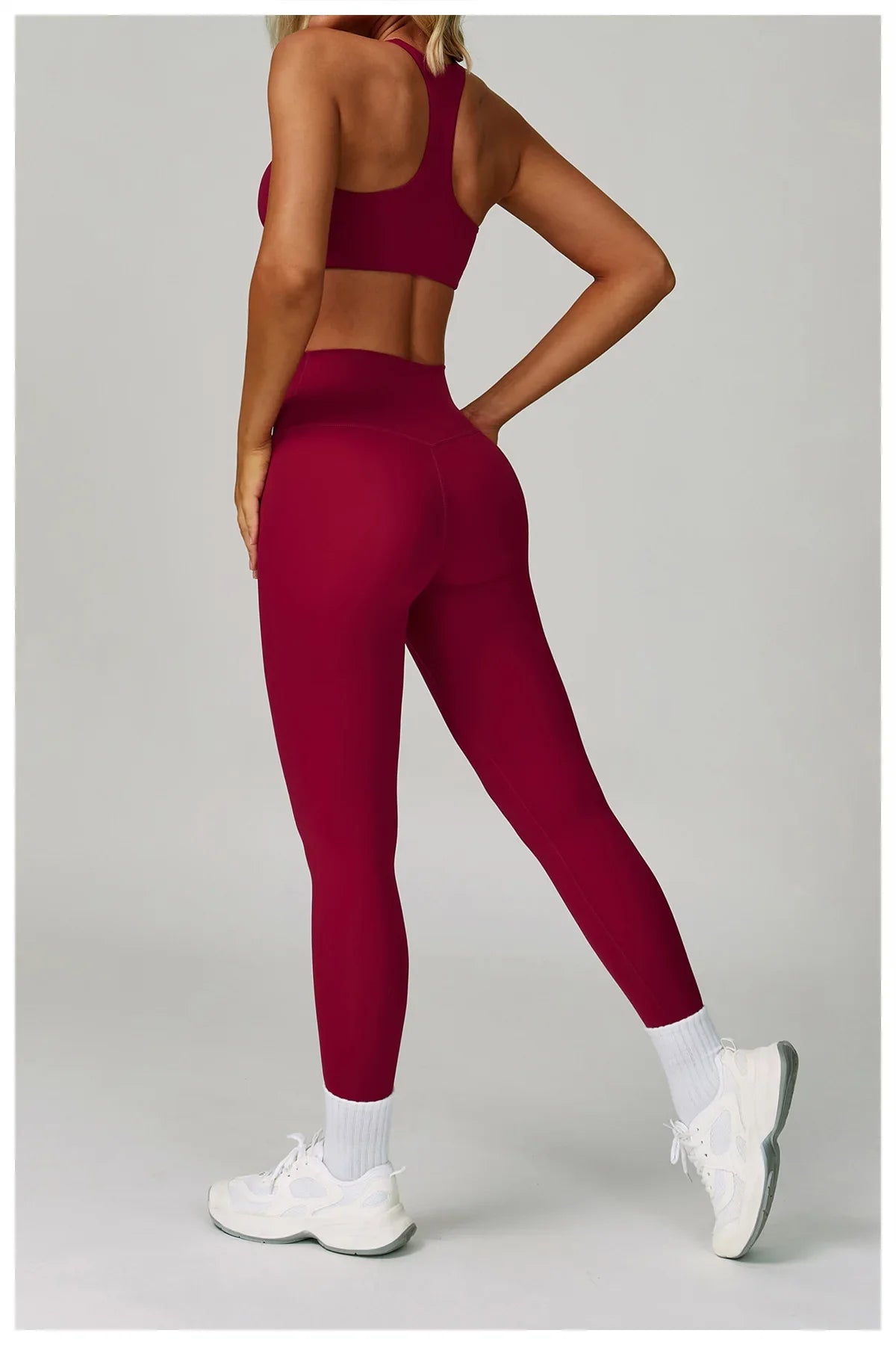 2/3-Piece Activewear Set – Sports Bra & High Waist Leggings
