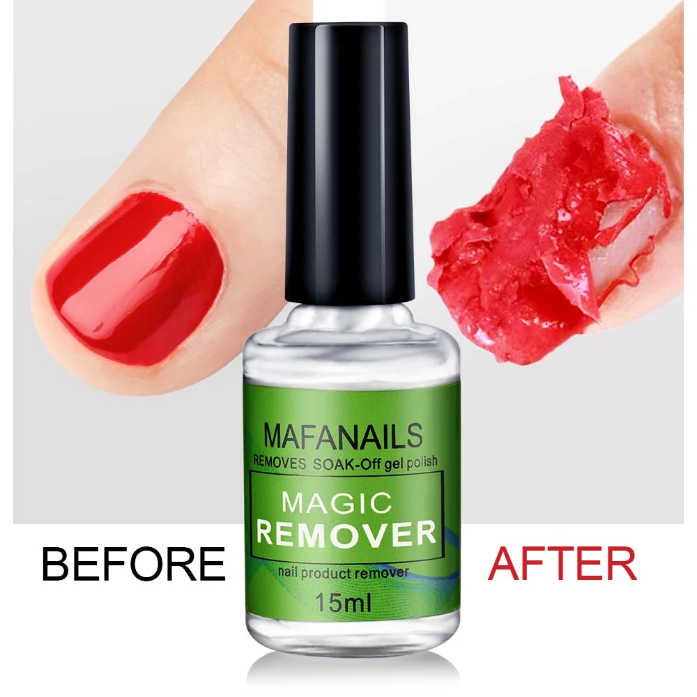 15ml/bottle Nail Gel Remover Polish Soak-Off 3 Minutes Quickly & Easily Removes Gel Polish 0.5fl.Oz Professional Non-Irritating