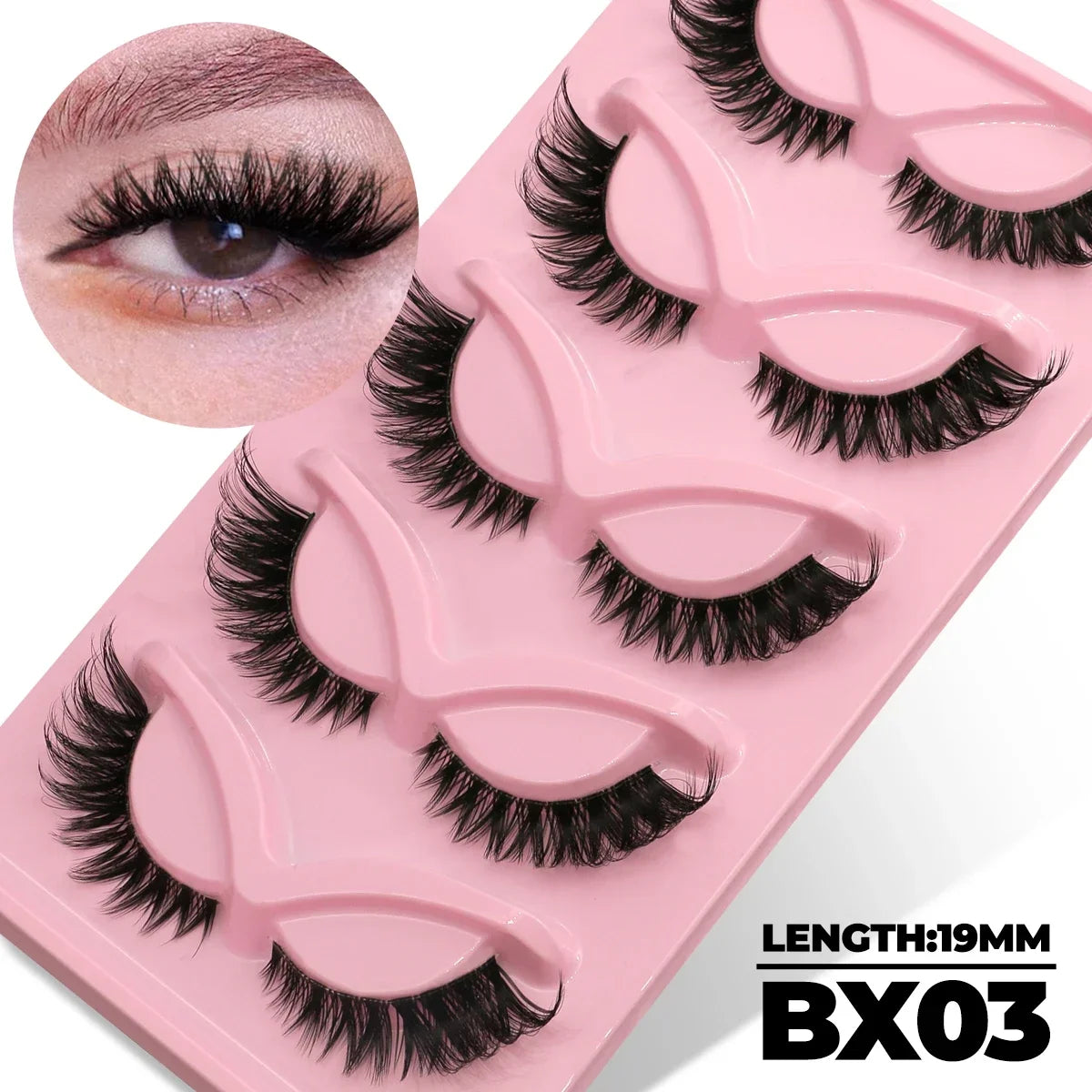 Cat Eye Faux Mink Lashes (5 Pairs)