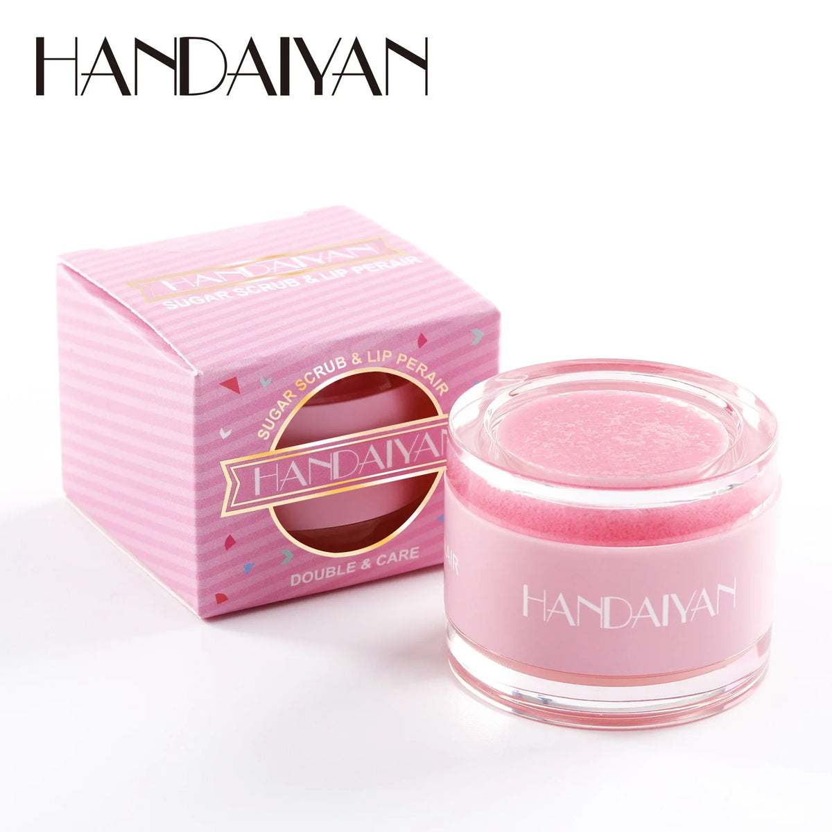HANDAIYAN 2in1 Lip Scrub Balm Exfoliator Moisturizer Repair Mask Sugar Care Double Effected Hydrating Treatment