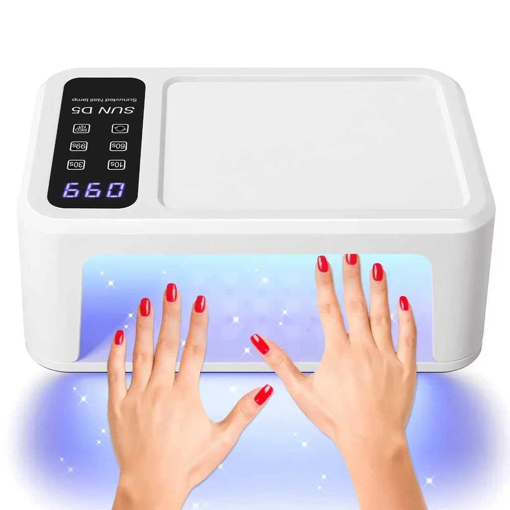 480W Big Space UV LED Nail Lamp For Manicure Lamp Drying Gel Nail Polish 140LEDS Nail Dryer With LCD Screens Salon Tools
