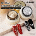 RSNAIL No Wipe Platinum Gel Nail Polish 8g Sparkle Painting Metallic Golden Silvery Liner Gel French Drawing Liner DIY Nail Art