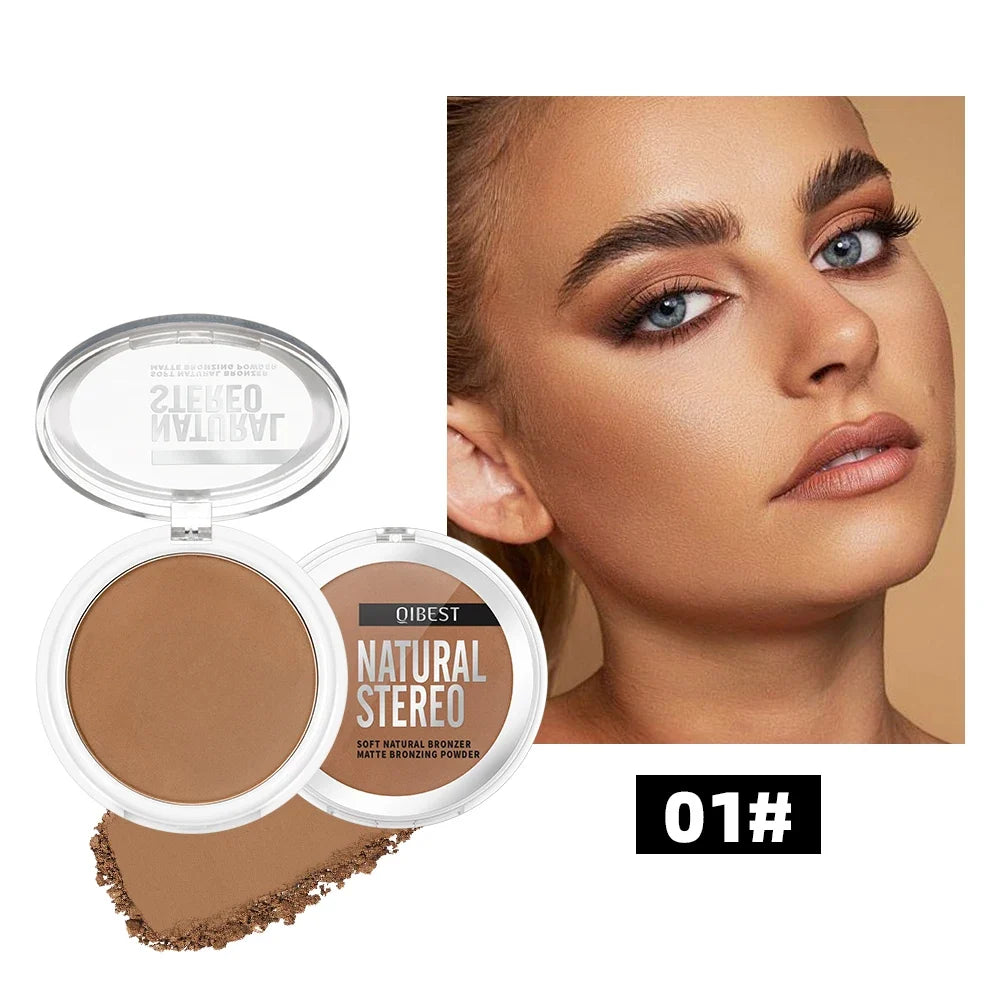 QIBEST Cream Contour Palette Dark Bronzing Powder Charlotte Makeup For Face Highlighter Bronzer Long-Lasting Concealer Cosmetics