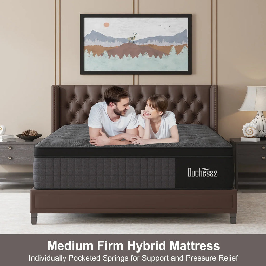 10"12"14"Twin Full Queen King Size Gel Memory Foam Pocket Spring Hydird Mattress In A Box Medium Firm
