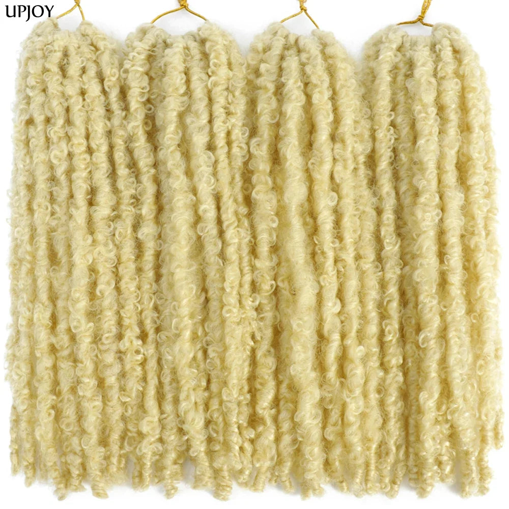 14 12 inch Butterfly Faux Locs Crochet Hair Braids Pre looped Distressed Goddess Butterfly Soft Locs Crochets Braids Cheveux Lok