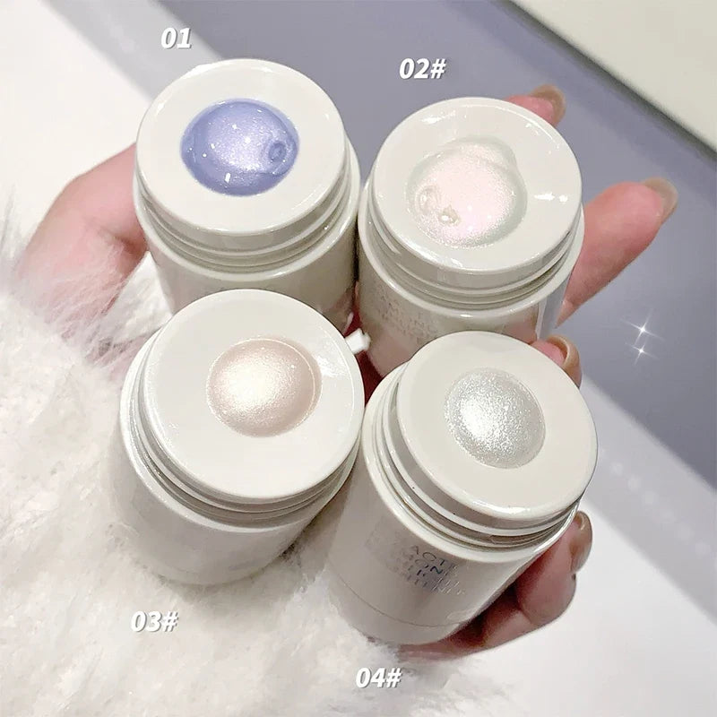 Pearlescent Diamond Liquid Highlighter Contour High Gloss Finish Luminizer Makeup Gel Face Body Brighten Glitter Natural Contour