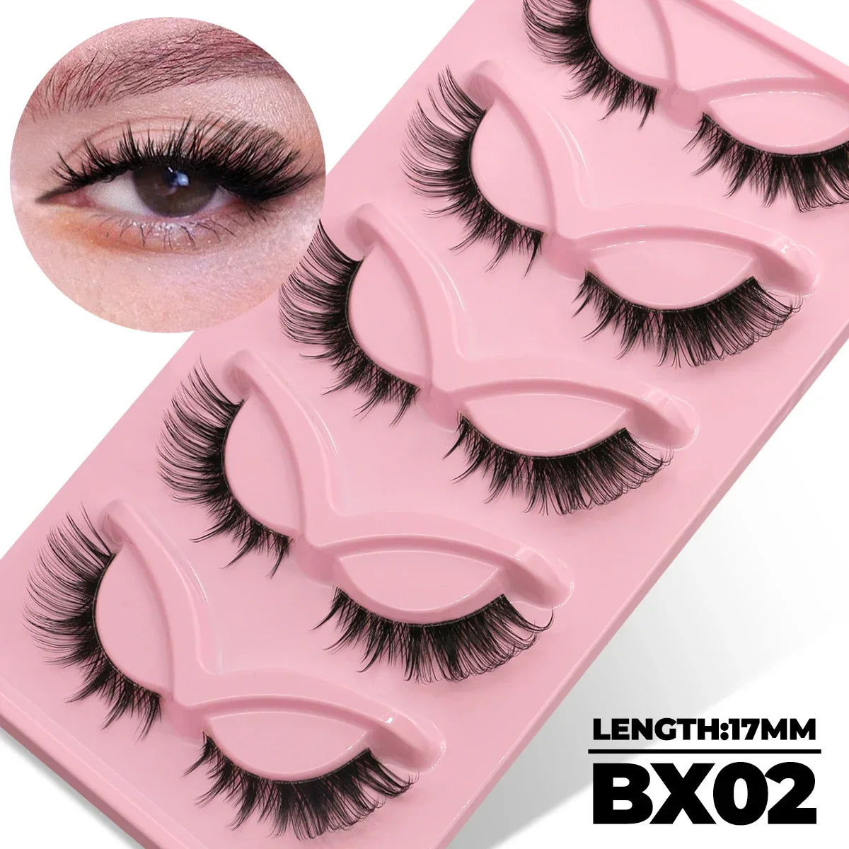 Cat Eye Faux Mink Lashes (5 Pairs)