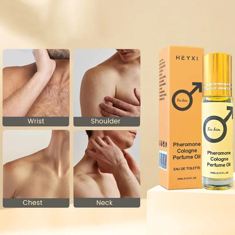 Pheromone Cologne Perfume Oil, lasting fragrance for men and women, portable travel clothes, romantic atmosphere perfume