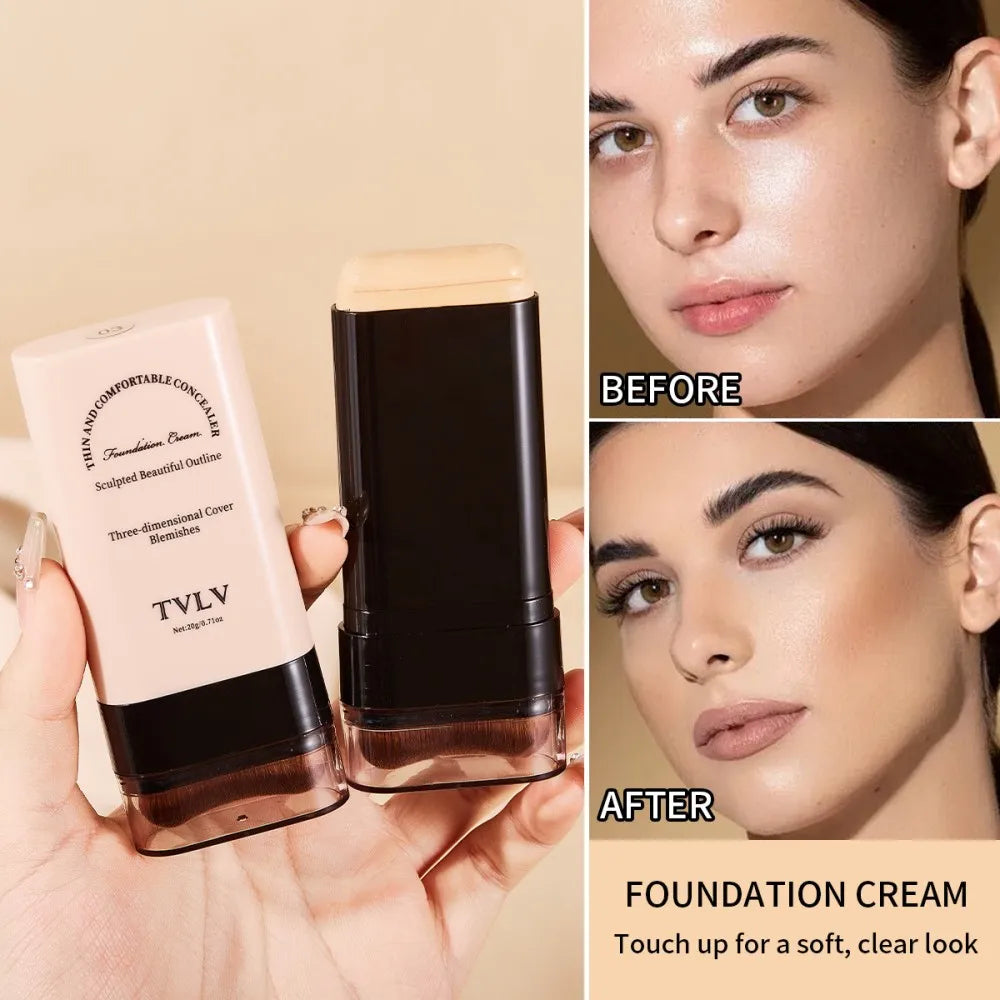 Hot Sale Lightweight Foundation Stick Long-Lasting Full Coverage Moisturizer Natural Finish Makeup Foundation Stick