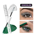 QIBEST Double Headed Diamond Glitter Mascara Long Lasting Colored Mascara Eyelashes Pink Blue Red Voluminous Waterproof Mascara
