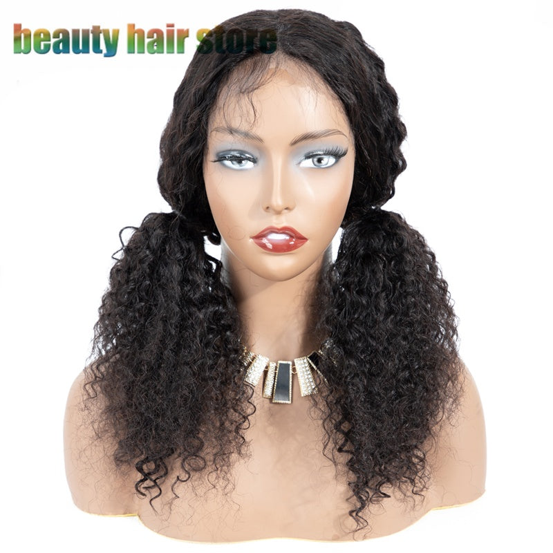 Kinky Curly Lace Front Wig, Natural Black