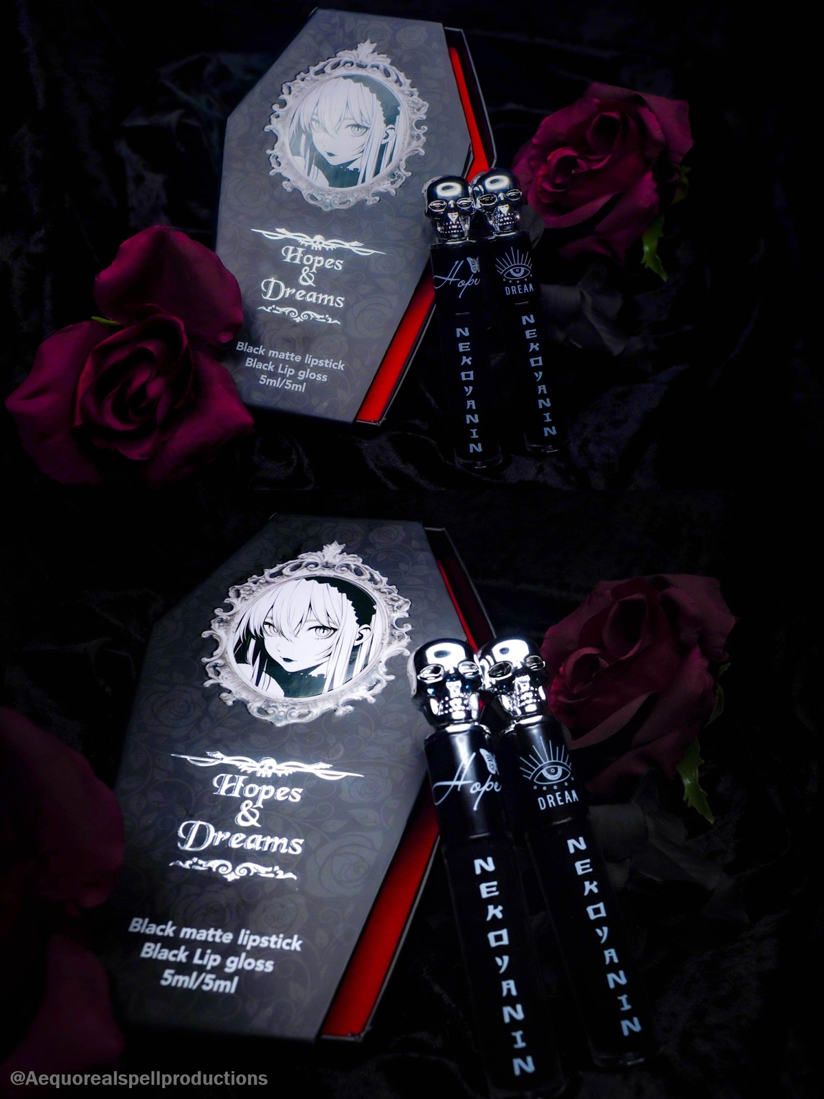 Hopes & Dreams Black Lipstick + Gloss Duo